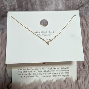 Gold plated heart necklace